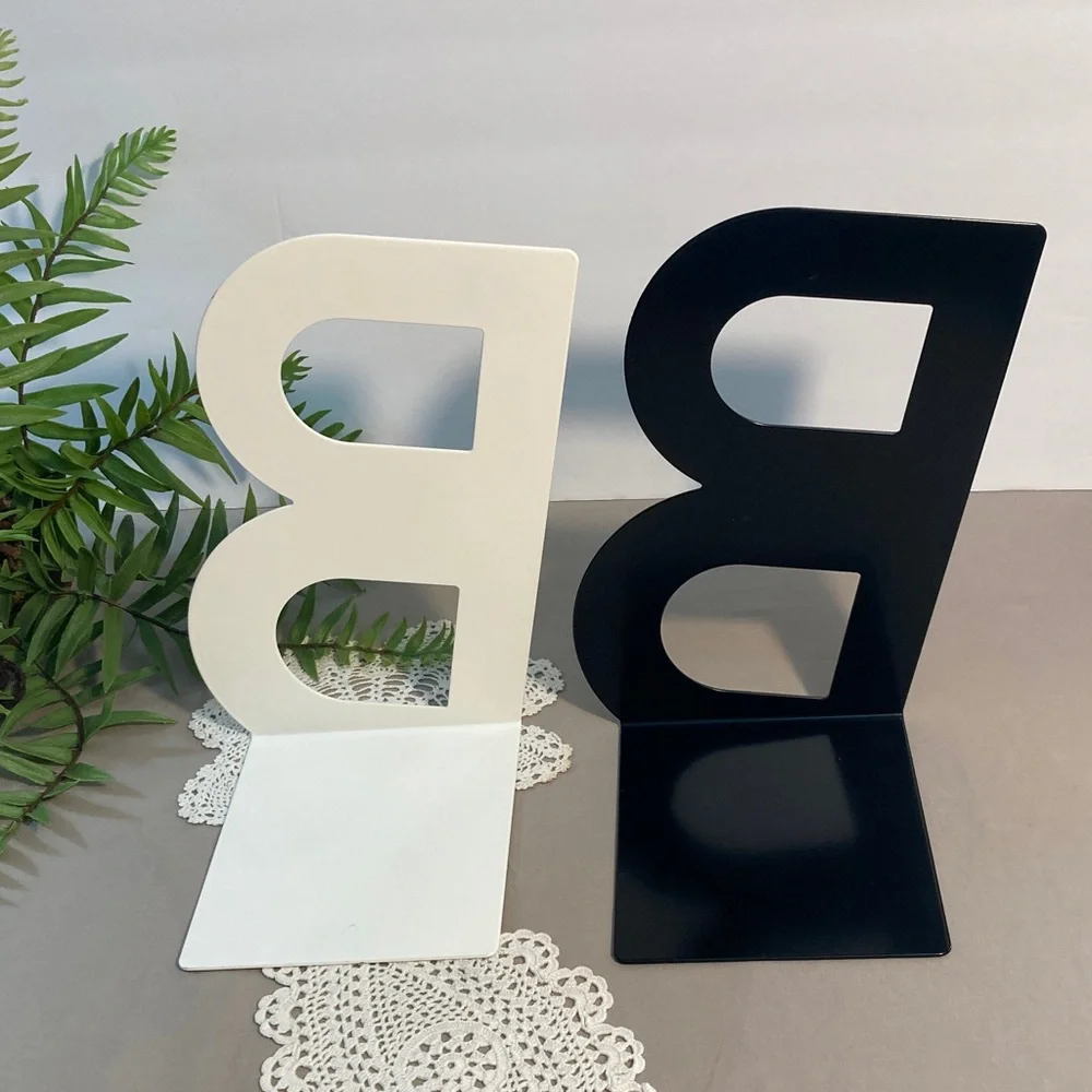 IKEA Black and White Letter B Metal Bookends
